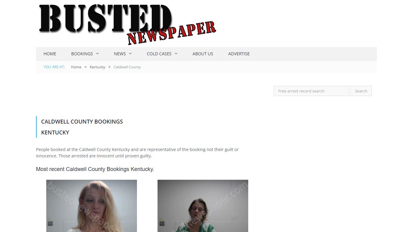 Caldwell County, KY Mugshots - BUSTEDNEWSPAPER.COM